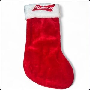 Budweiser Red and White Holiday Stocking New